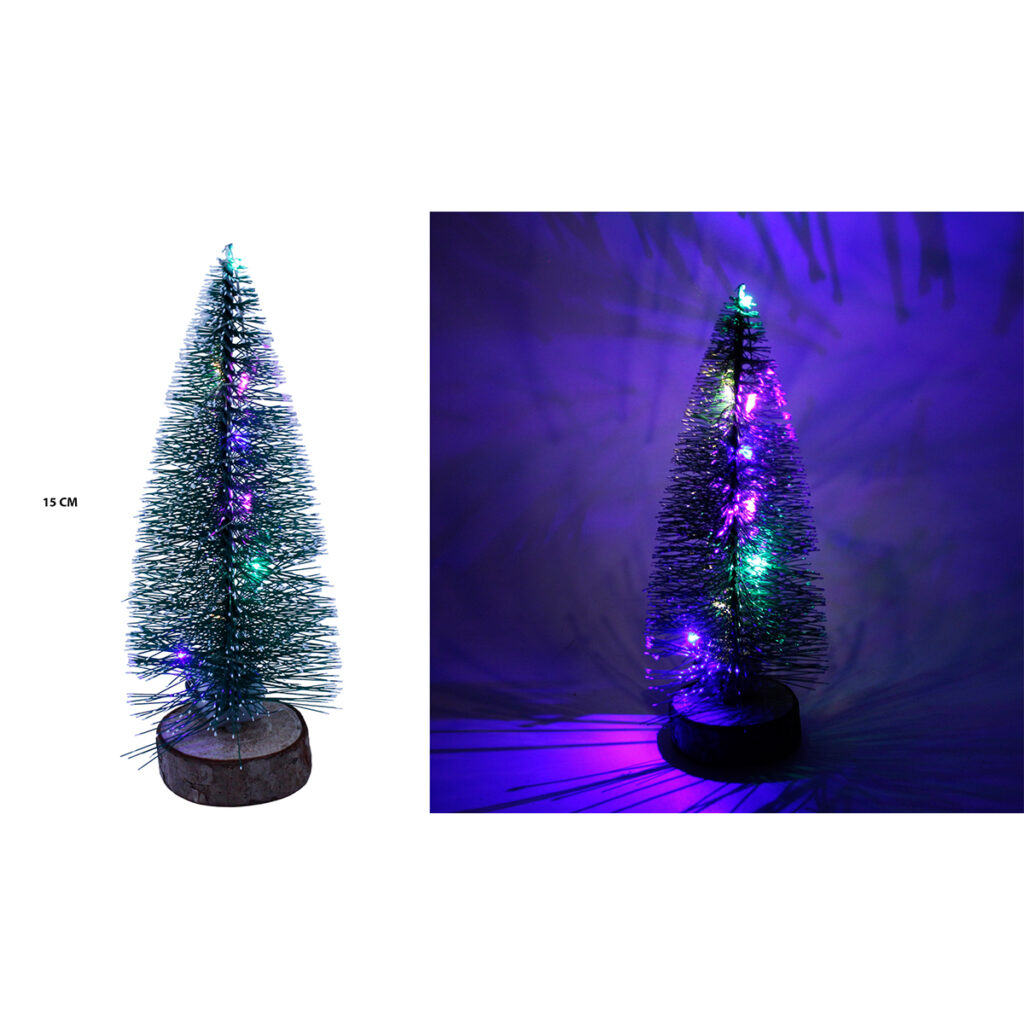 Pino navideño de 15cm con luz LED
