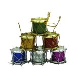 Tambor navideño mini en paquete de 6 piezas