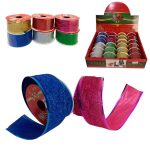 Listón navideño con glitter decorativo