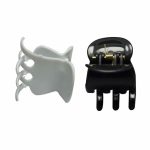 Pinza para cabello de muela en blanco y negro por docena