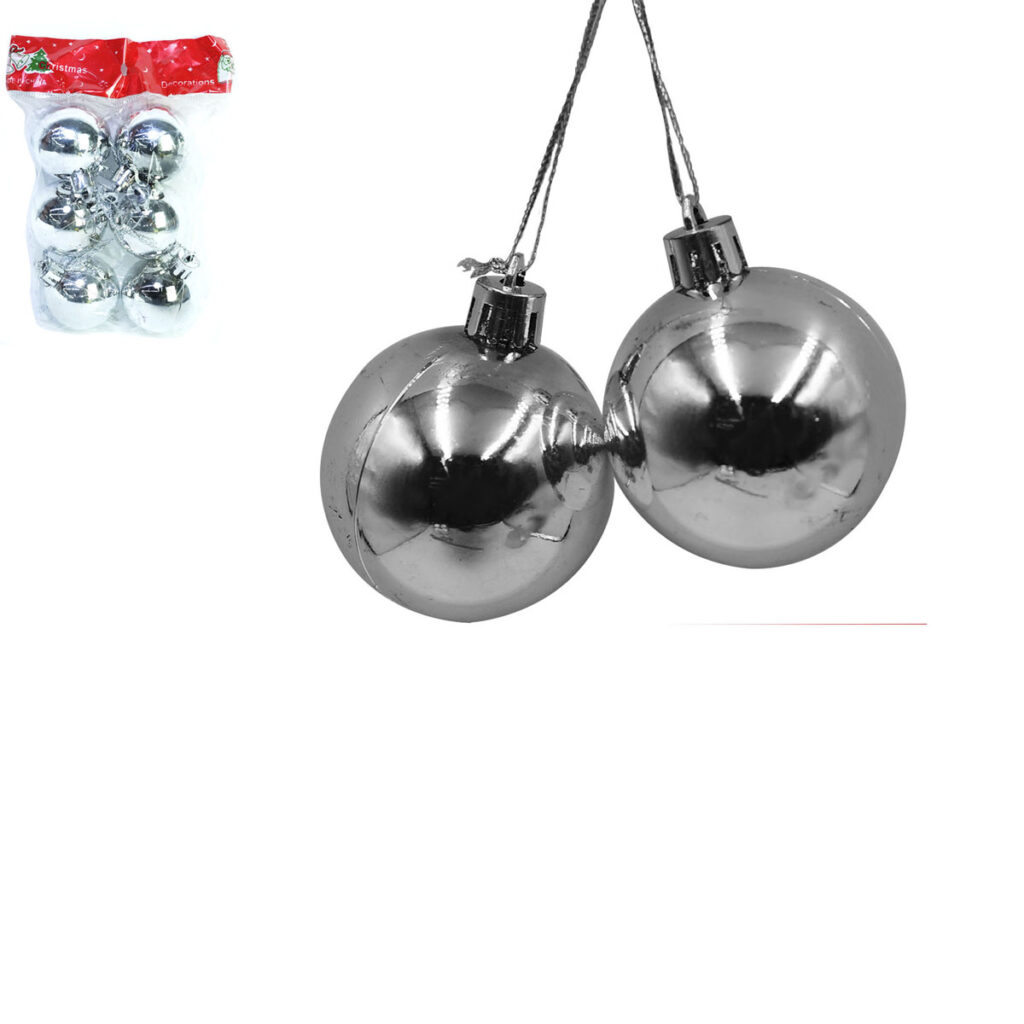 Esferas navideñas metálicas de 4 cm