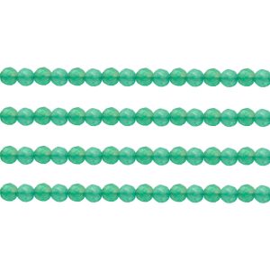 Hilo cuentas cuarzo verde facetado 4 mm