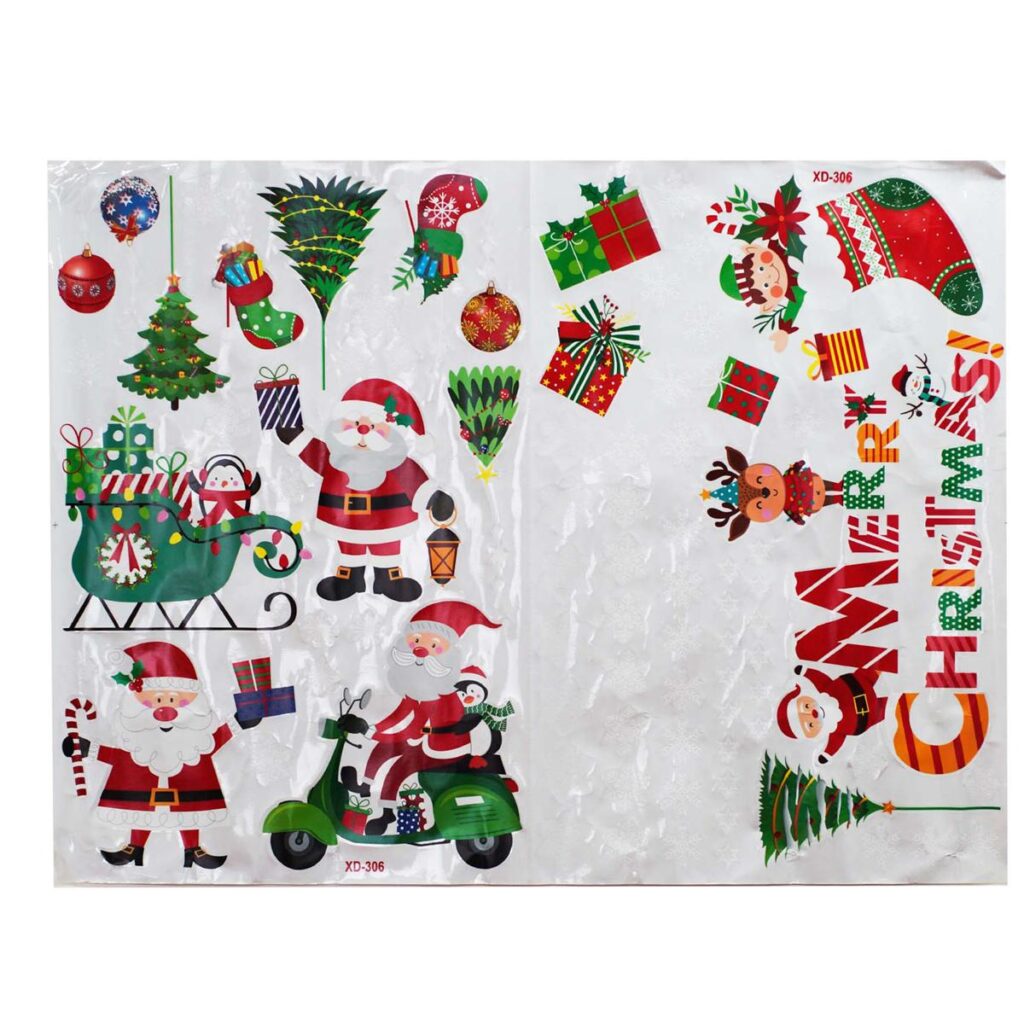 Set de calcomanías navideñas para decoración