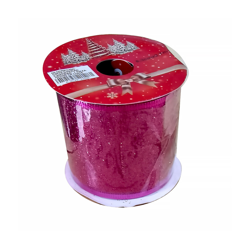 Listón navideño con glitter