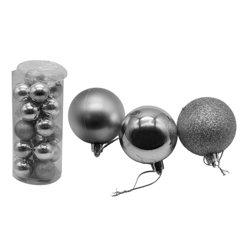 Paquete de 24 Esferas Navideñas de 6cm