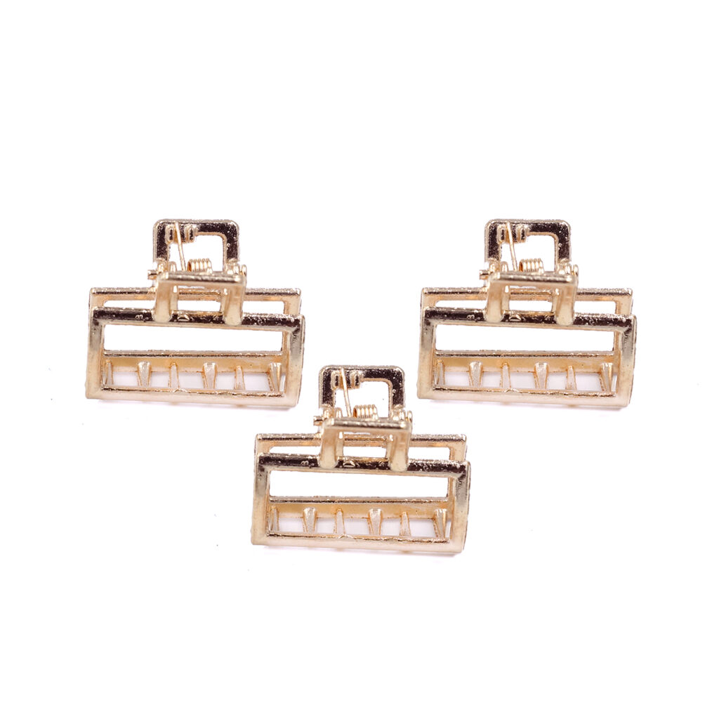 Pinza chica metálica para el cabello