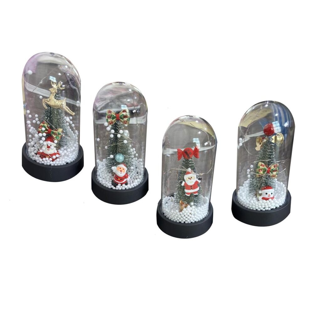 Figura encapsulada navideña con luz