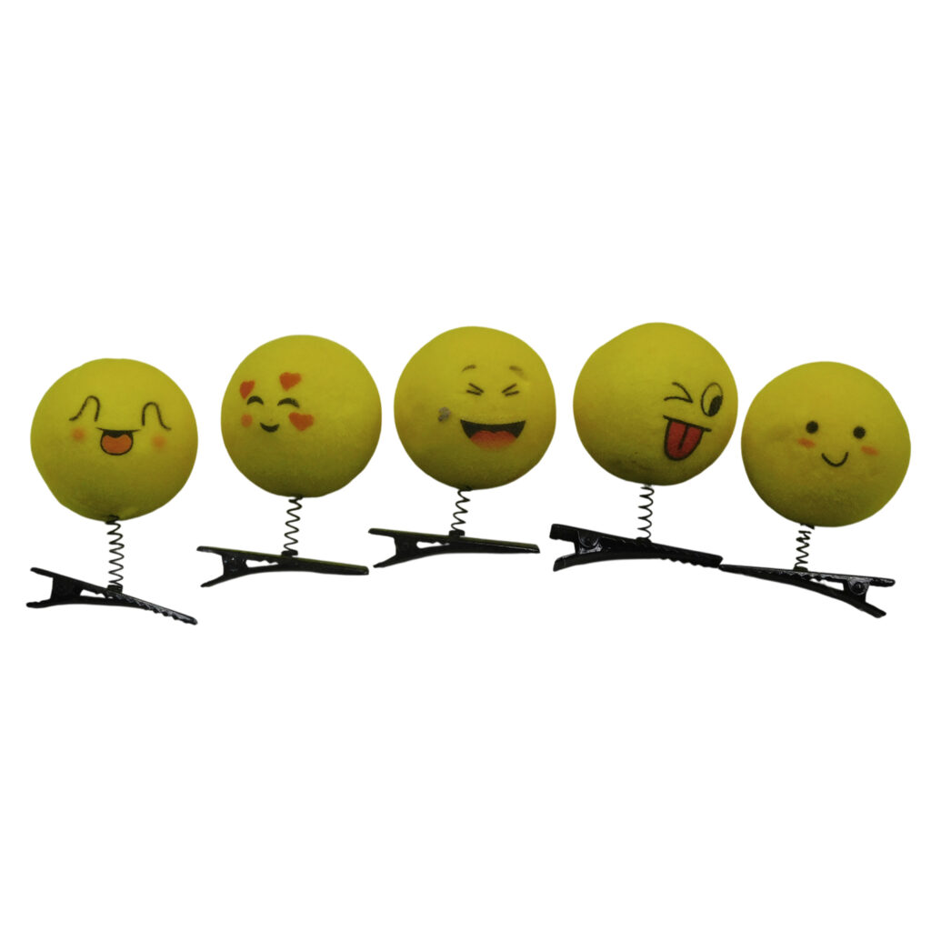 Docena de Broches para Cabello con Emoji