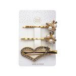 Pasadores Dorados con Perlas Sintéticas por Docena