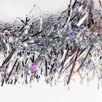 Guía de escarcha navideña metálica de 2 metros