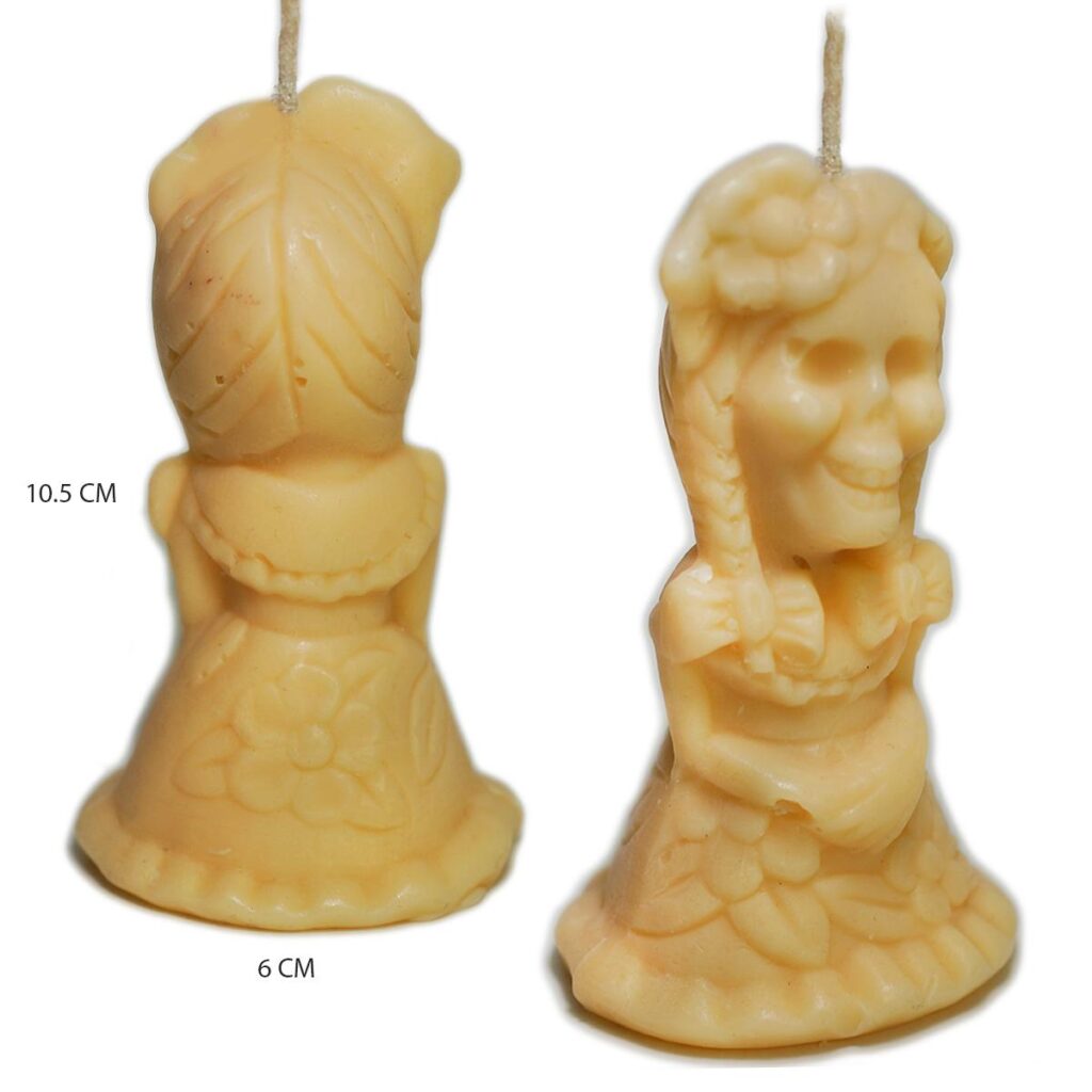 Vela en Forma de Catrina  10.5 x 6 cm