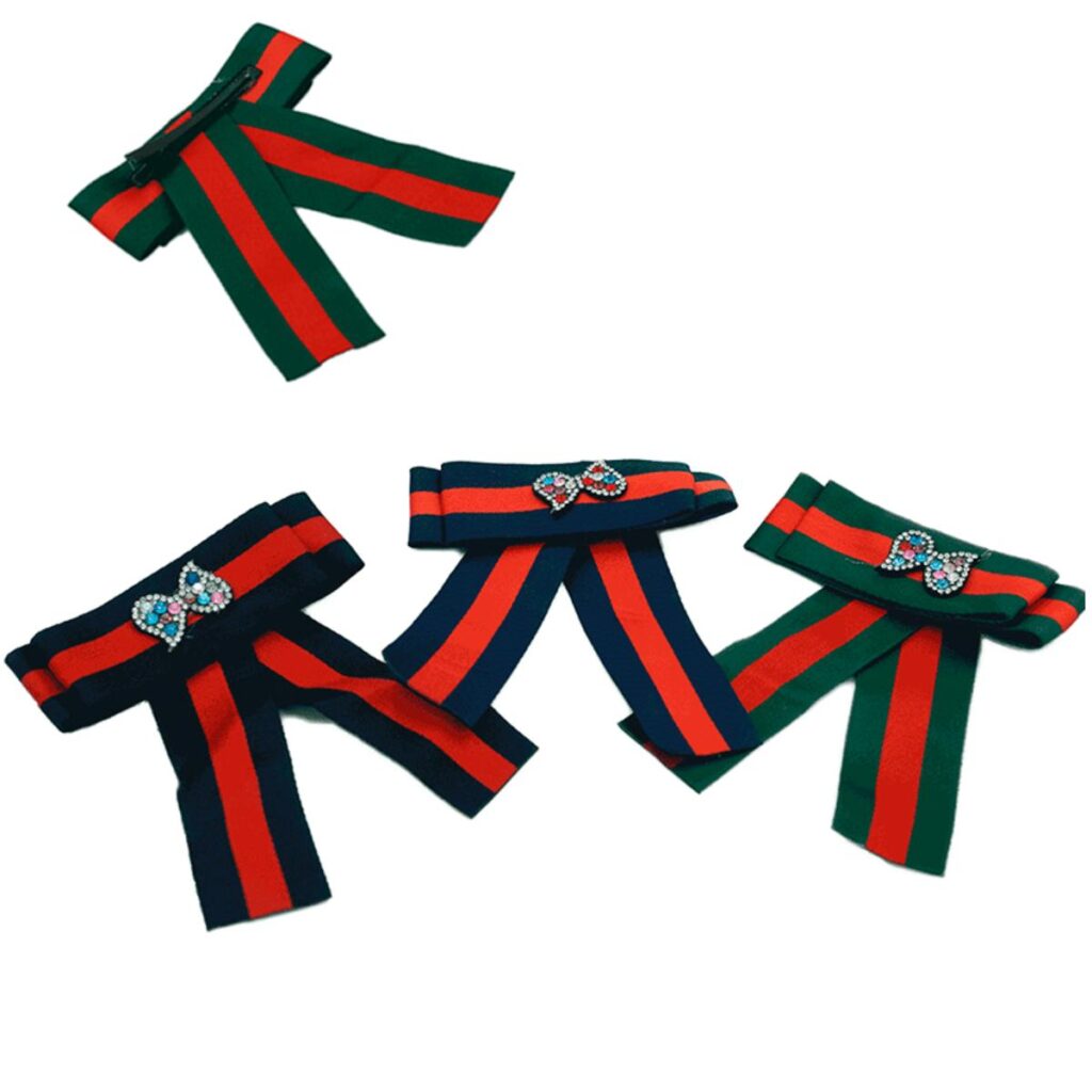 Moño bicolor para cabello por docena