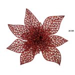 Nochebuena de plástico diamantada para decoración