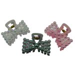 Mini Pinzas para Cabello Perladas Multicolor  Pack de Docena