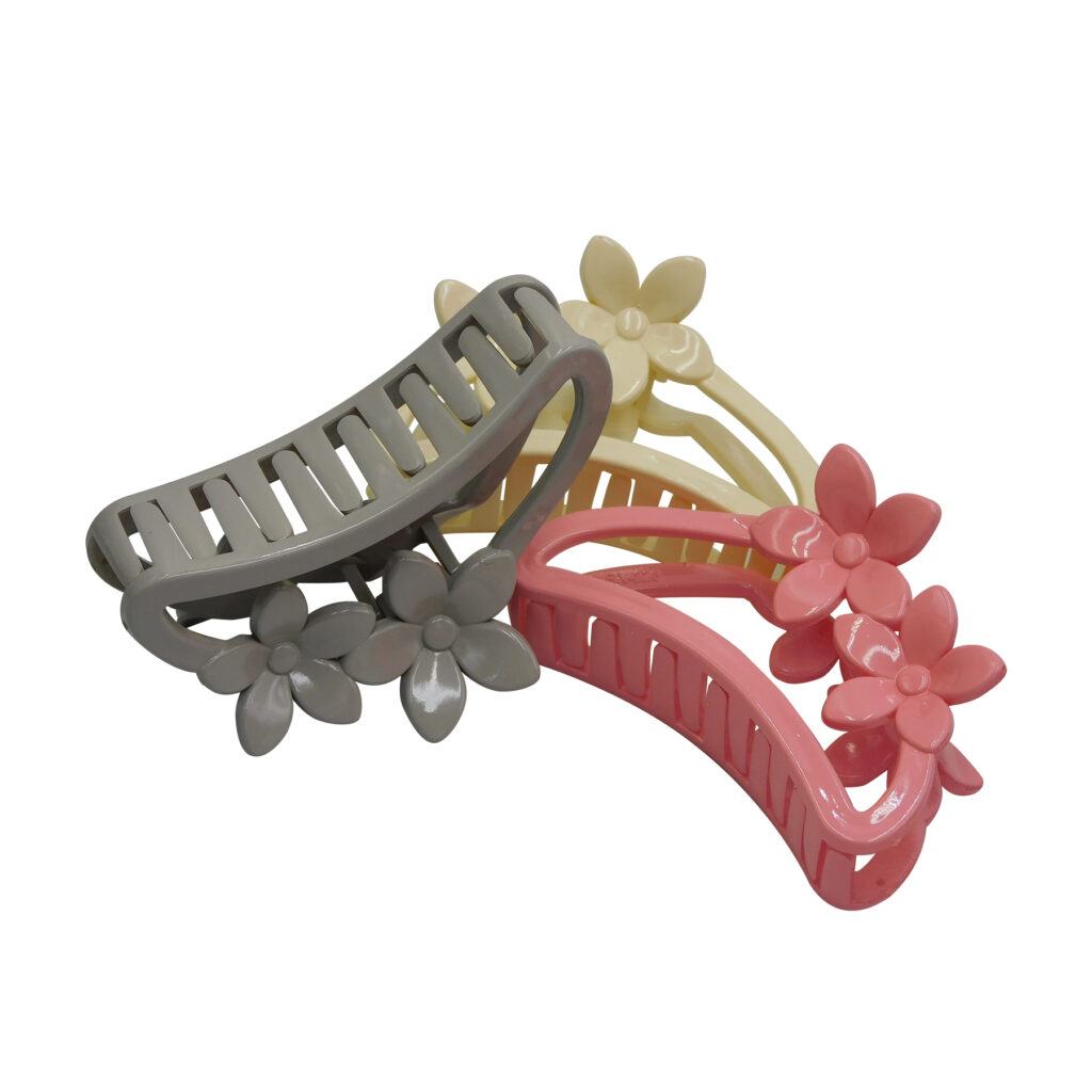 Pinzas para Cabello Media Luna con Flores