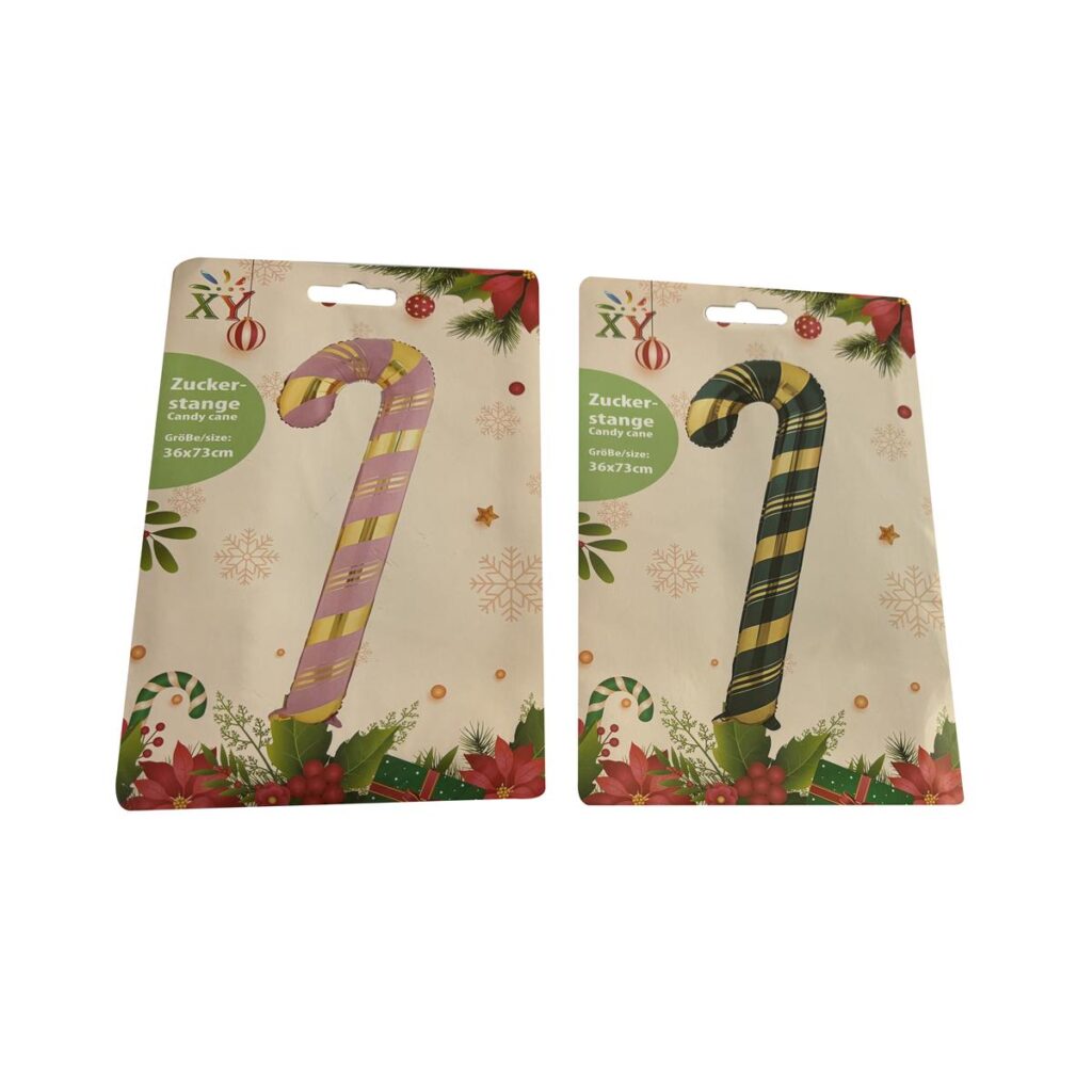 Globo navideño bastón de caramelo 36×73 cm