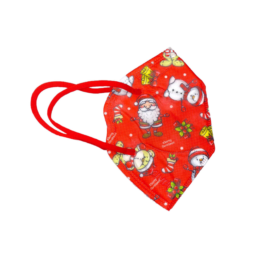Cubrebocas navideño KN95 individual para niño y adulto