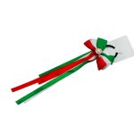 Ligas para cabello con adorno tricolor por docena