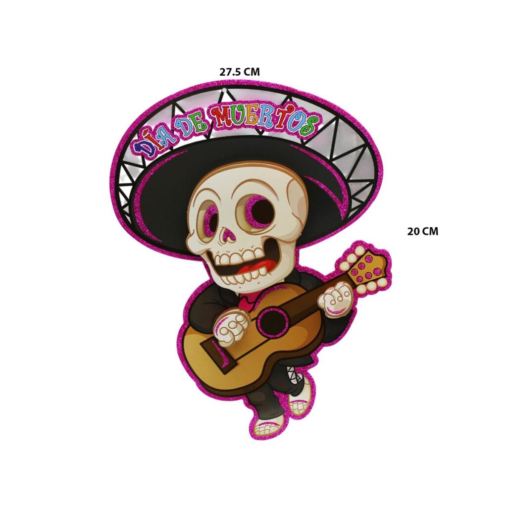 Adorno de Cartón de Día de Muertos