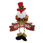Letrero Feliz Navidad tela: con Santa, Rodolfo o Muñeco de Nieve