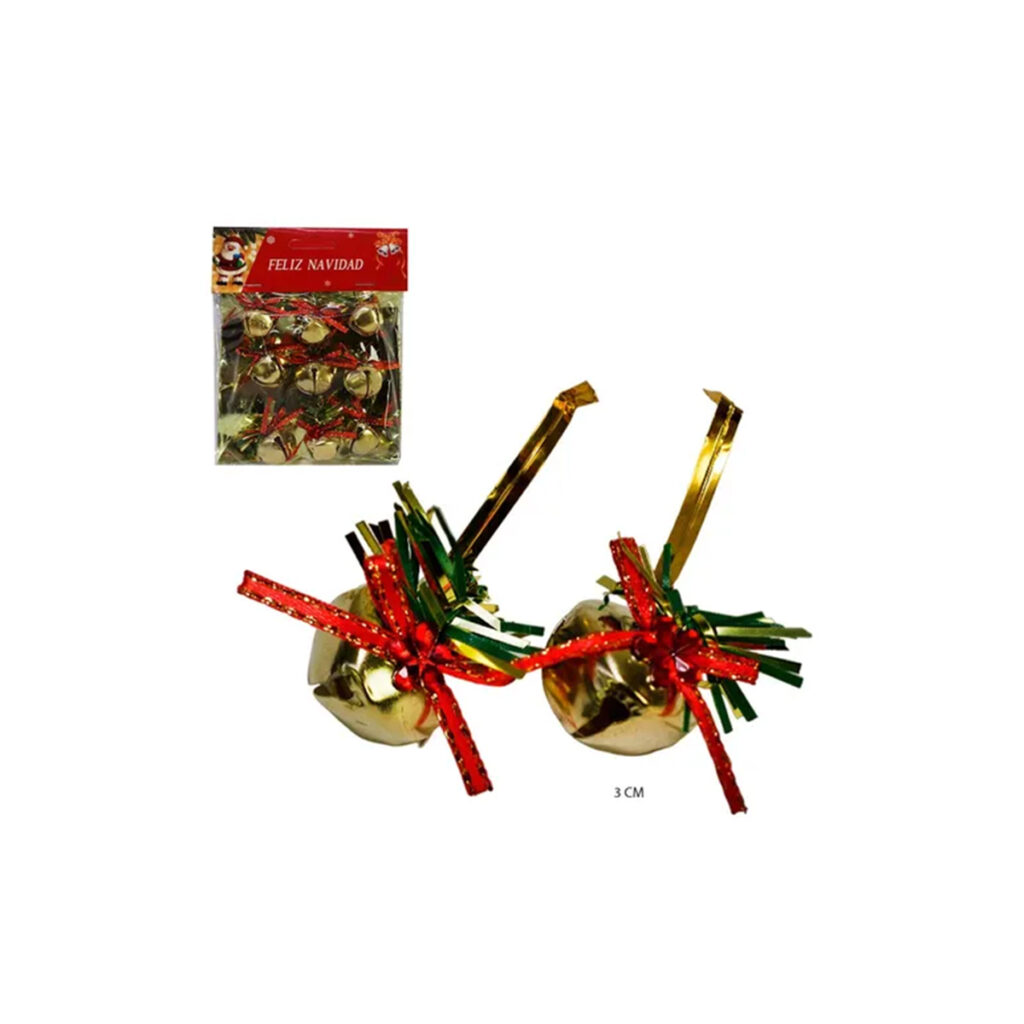 Cascabeles navideños para adornos: Paquete de 6
