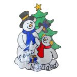 Pegatina grande de gel navideña