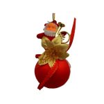 Esfera navideña con adorno de Santa