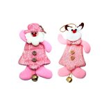 Adorno colgante navideño rosa