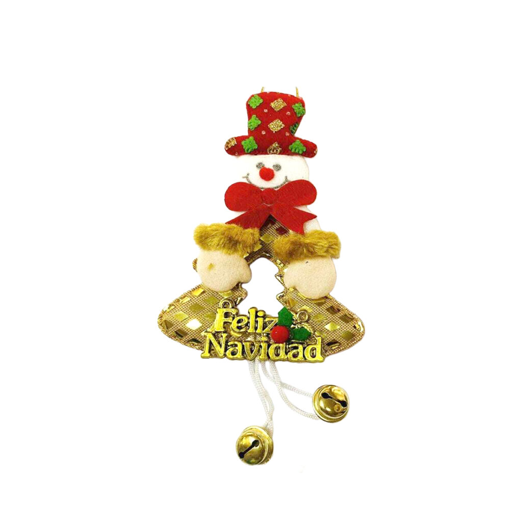Adorno de tela navideño en forma de pino con personaje