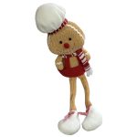 Adorno navideño de galleta de jengibre de tela