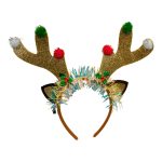 Diadema Navideña de Reno con Luces