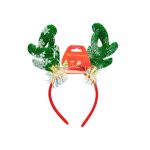 Diadema Navideña con Cuernos y Luz LED