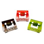 Pinzas cabello plástico chicas por docena surtido colores