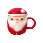 Taza en forma de Santa Claus con tapa