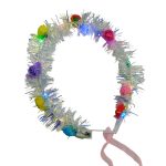 Docena diadema con luz plata