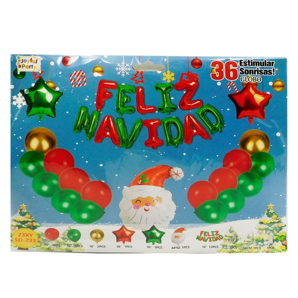 Set decoración de globos navideños