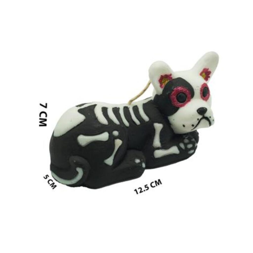 Vela Decorativa Perro Esqueleto
