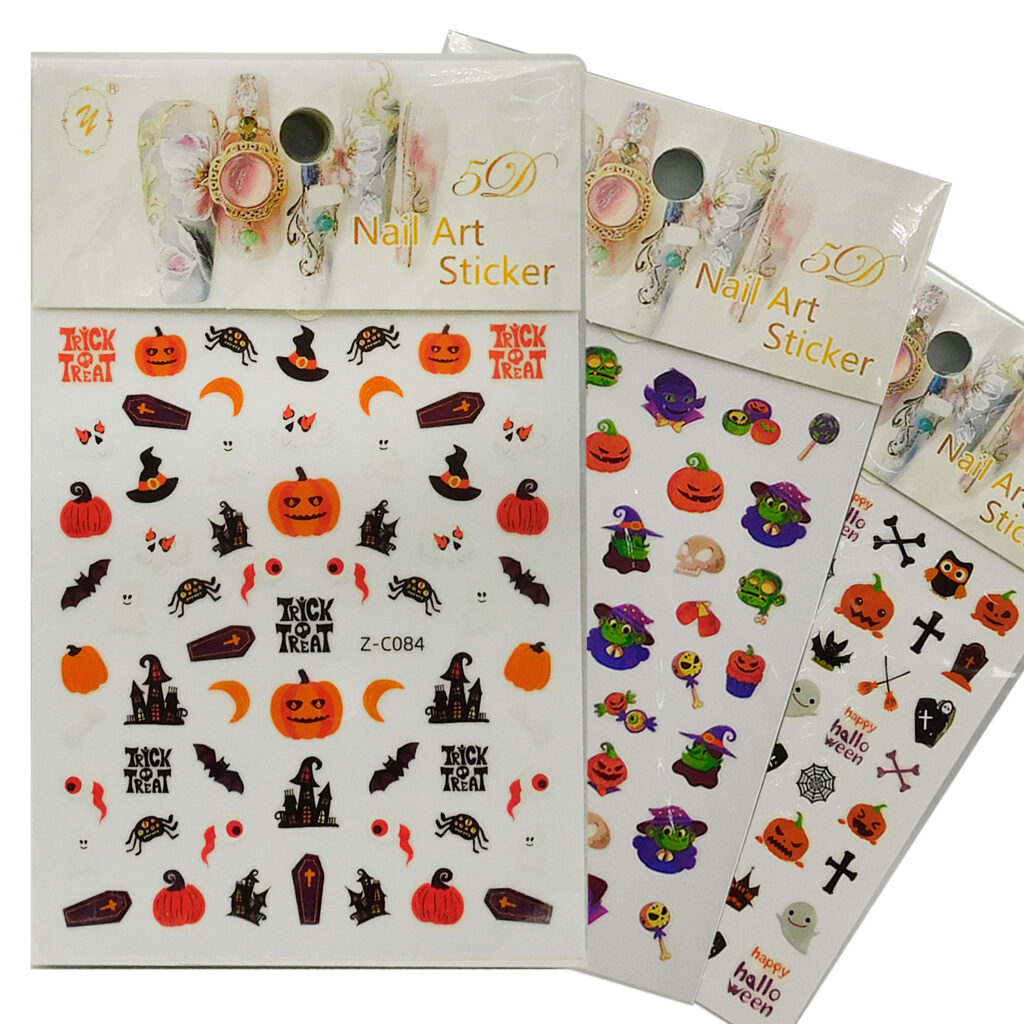 Plantilla de stickers para uñas halloween (docena)