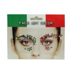 Joyas faciales tricolor para fiestas patrias  Docena