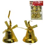 Campanas doradas para Navidad, juego de 6 piezas