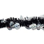 Guía Decorativa con Calaveras Brillantes para Halloween