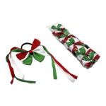 Ligas con moño tricolor por docena