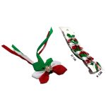 Moños tricolor en liga para cabello por docena