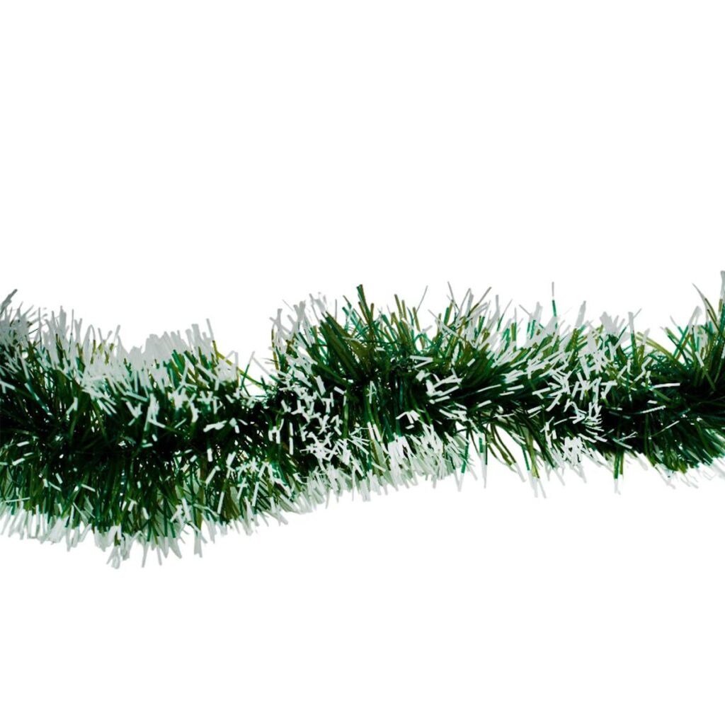 Escarcha Navideña Ancha Verde con Puntas de Color  1.80 m