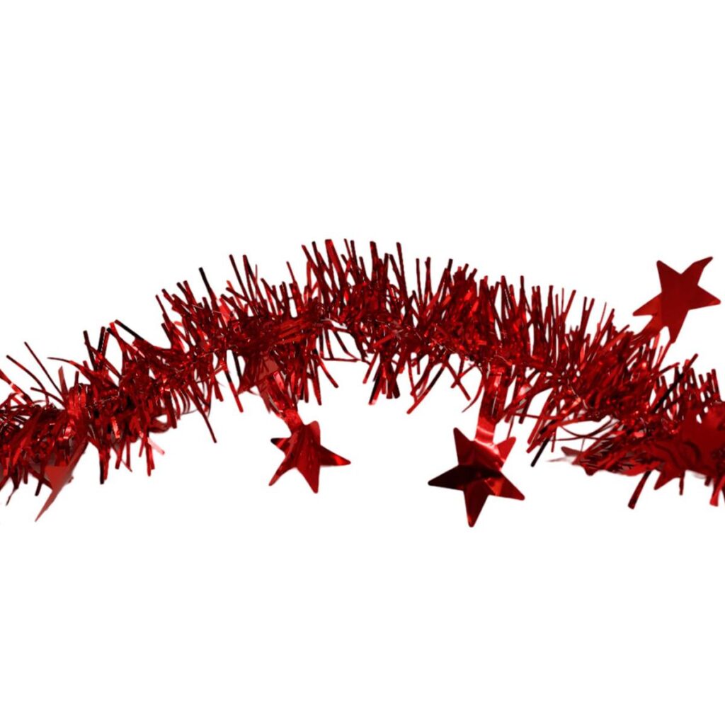 Escarcha metálica con pinos navideños