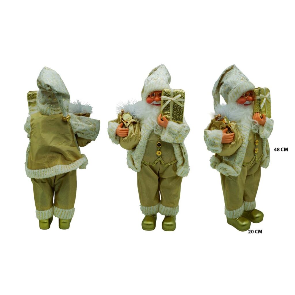 Figura de Santa dorado de 48 cm