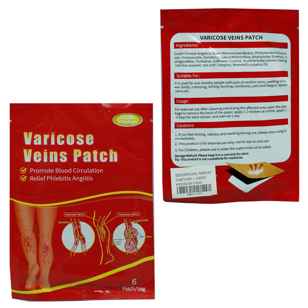 Paquete de 6 Parches Venas Varicosas