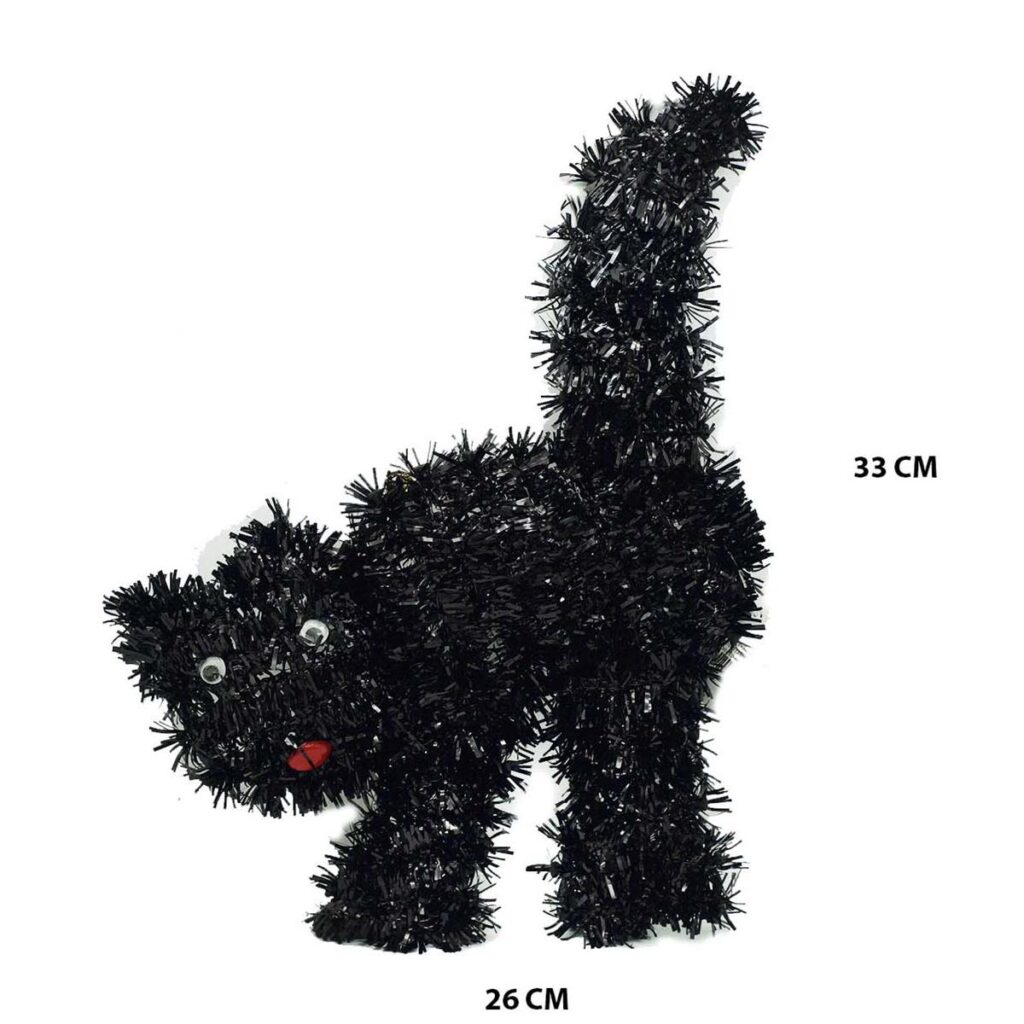 Adorno de Halloween Gato Negro de Escarcha