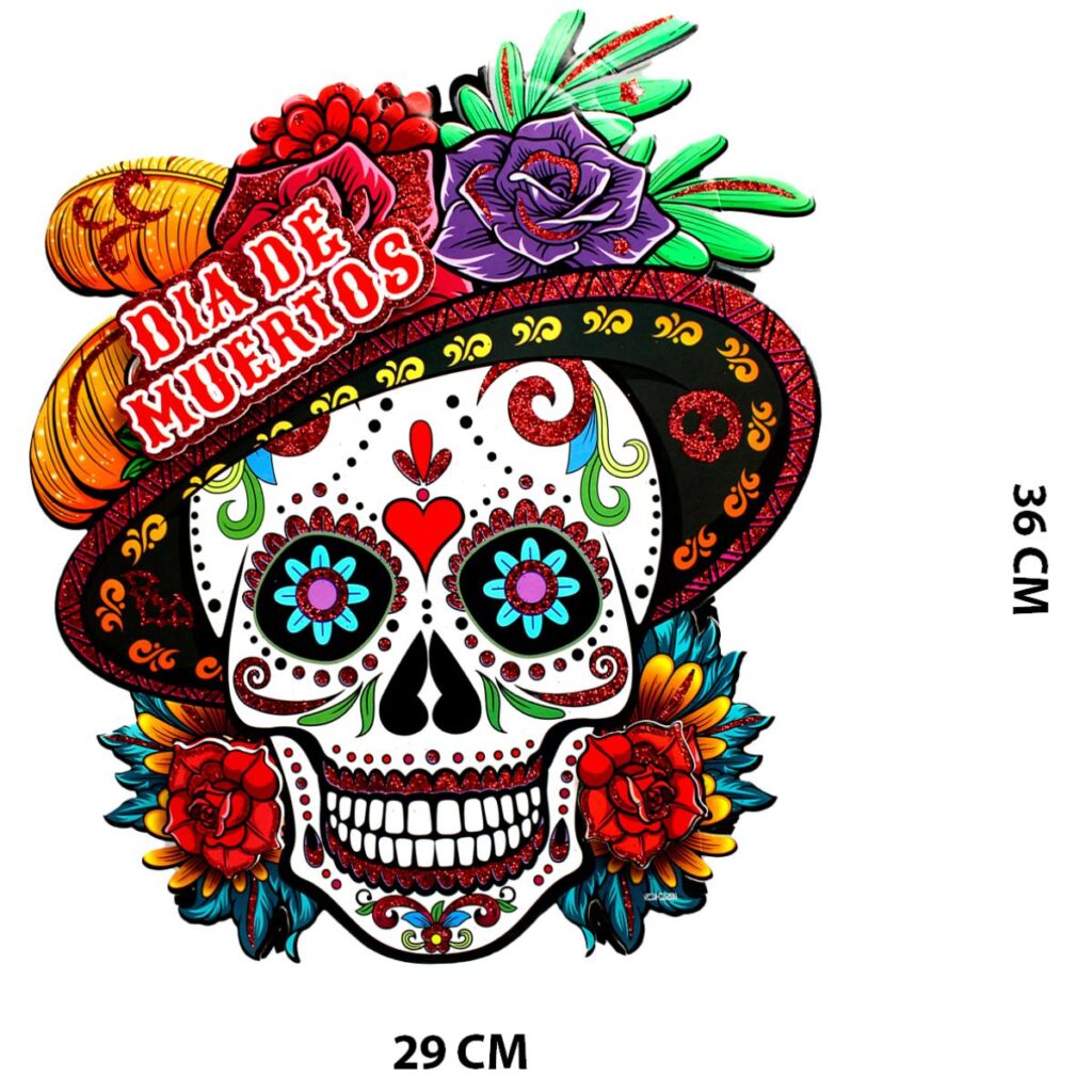 Adorno Cráneos de Catrines de Cartón