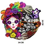 Adorno de Halloween Tipo Corona de Cartón